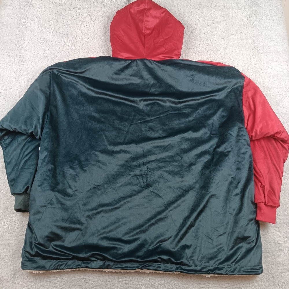 NFL Hoodie Blanket Houston Texans Adult OS Blue Red Sherpa Lined RN 126053 - Picture 2 of 8